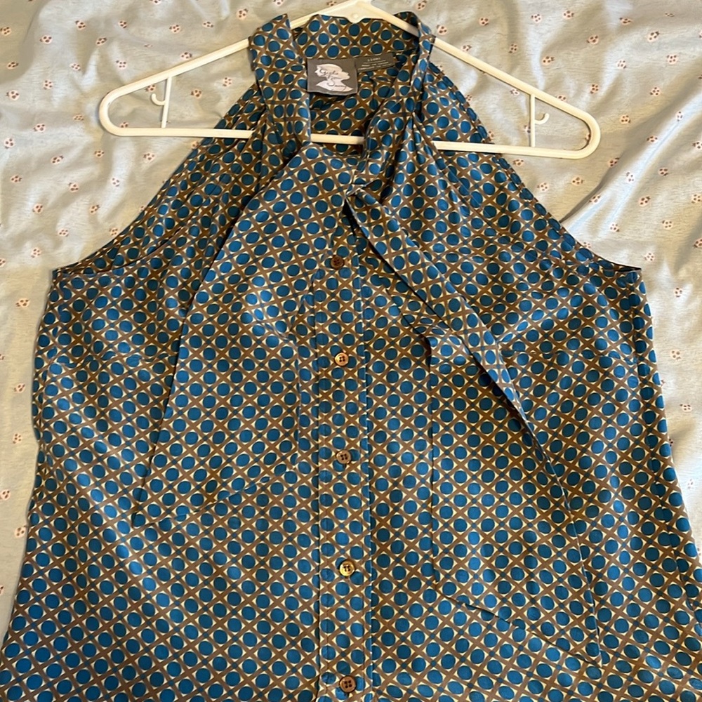 Anthropologie Girls From Savoy Tank Top Button Up